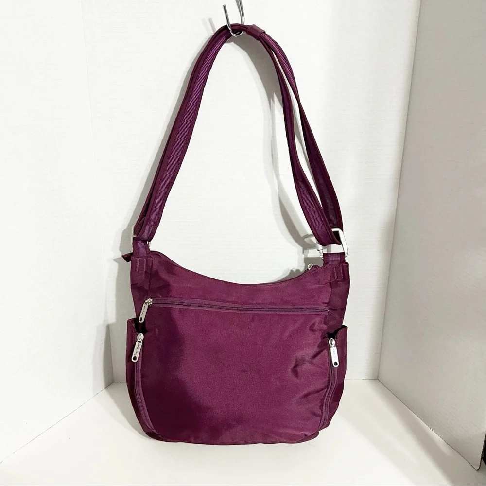 Travelon Anti-Theft Classic Crossbody Shoulder Bucket Bag Adjustable Strap 💜